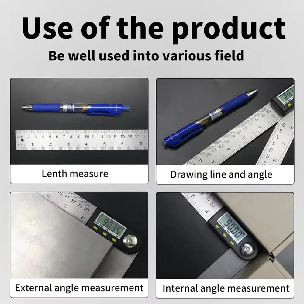 Goniometer Electronic Conveyor Meter Digital Angle Measuring Tool Multiangle Ruler Carpentry Tools Measuring Tool 360 Angle