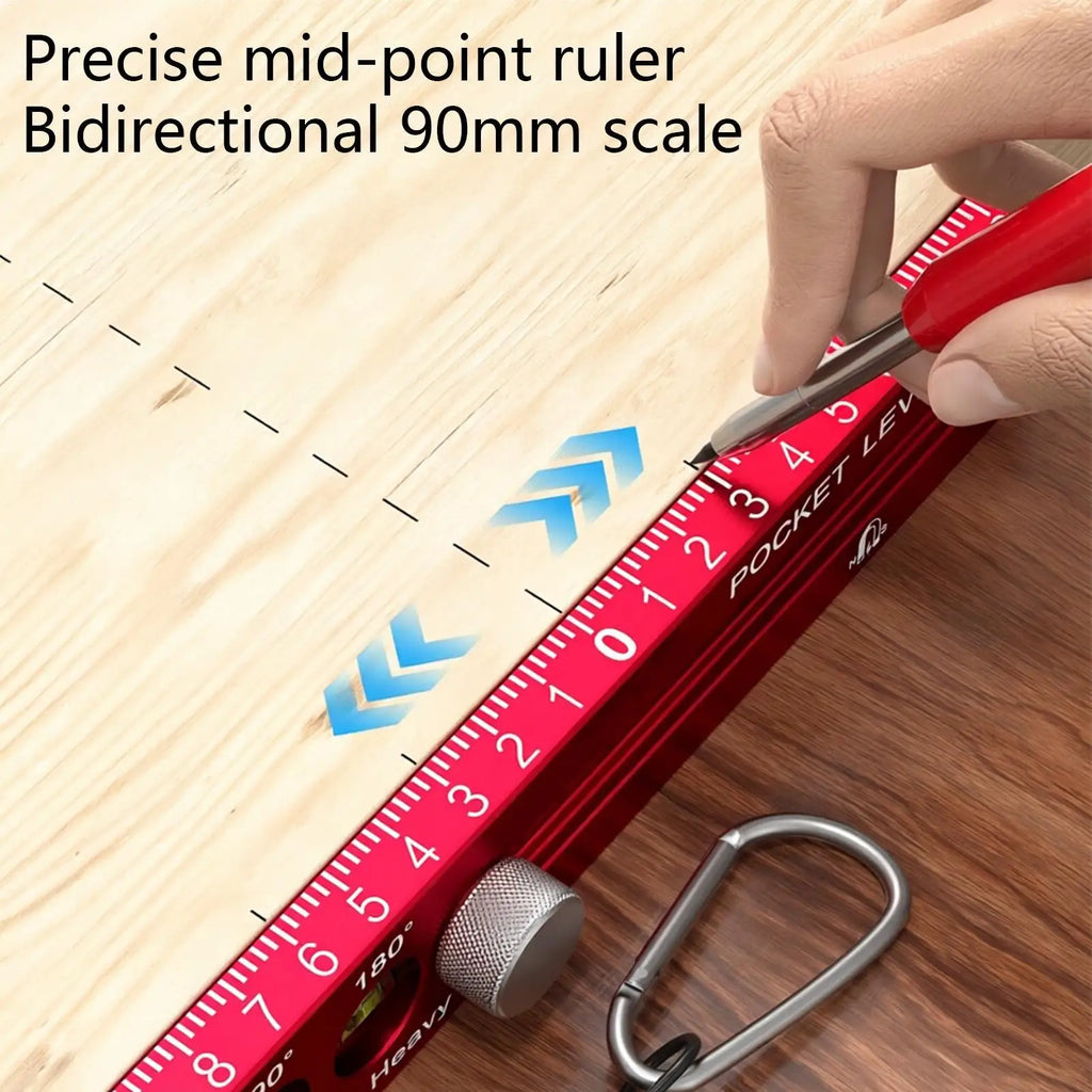 Measuring Tools for Woodworking Magnetic Horizontal Guide Carpenter Ruler with Metric and Imperial Scale for Cutting Marking