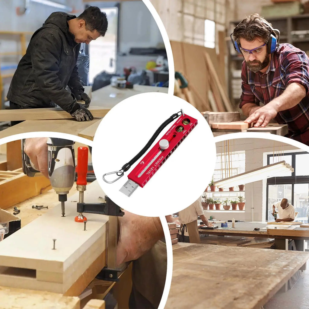 Measuring Tools for Woodworking Magnetic Horizontal Guide Carpenter Ruler with Metric and Imperial Scale for Cutting Marking
