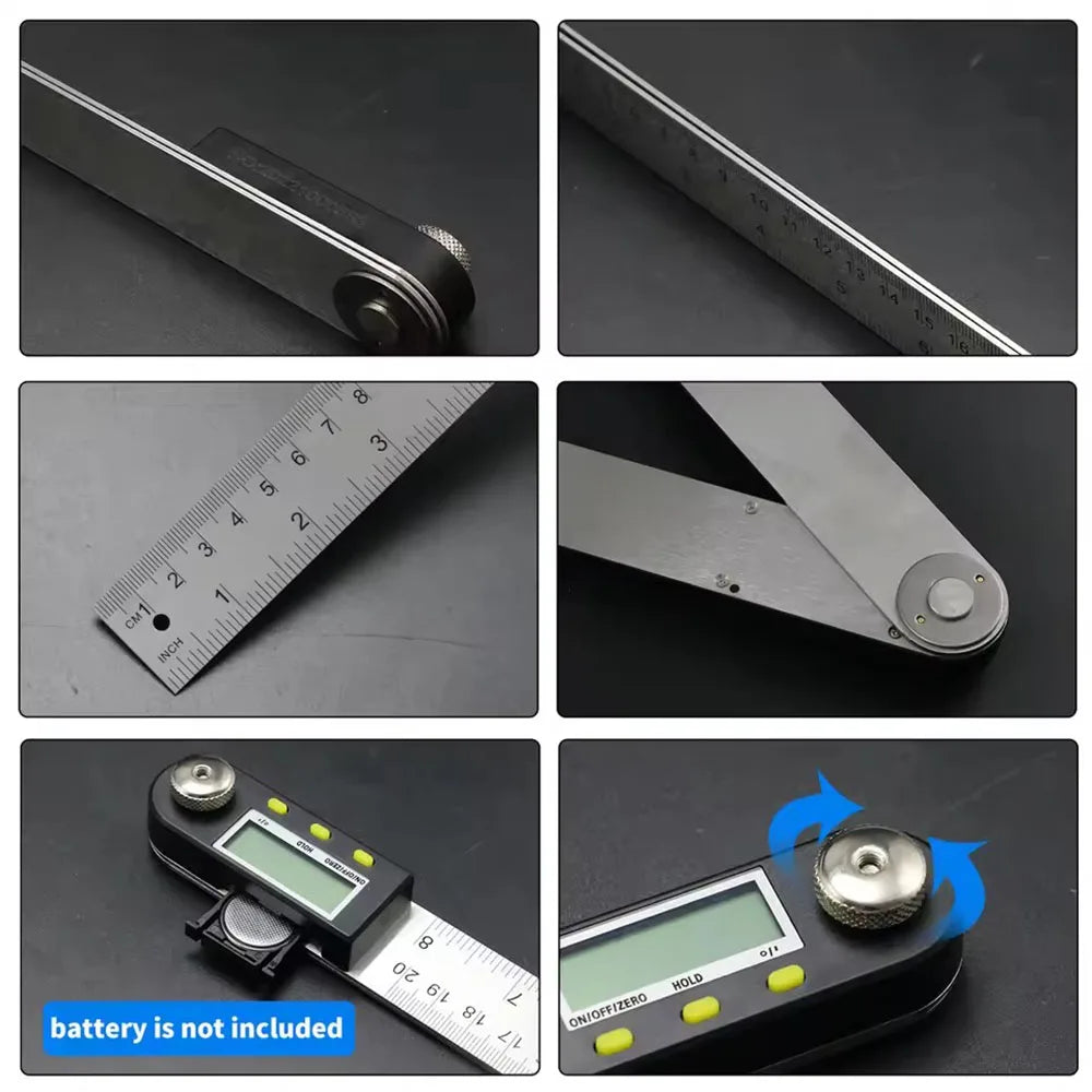 Goniometer Electronic Conveyor Meter Digital Angle Measuring Tool Multiangle Ruler Carpentry Tools Measuring Tool 360 Angle